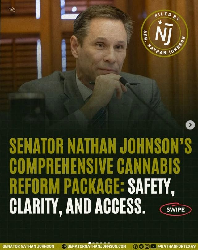 Title slide: Sen. Nathan Johnson’s Comprehensive Cannabis Reform Package: Safety, Clarity, and Access