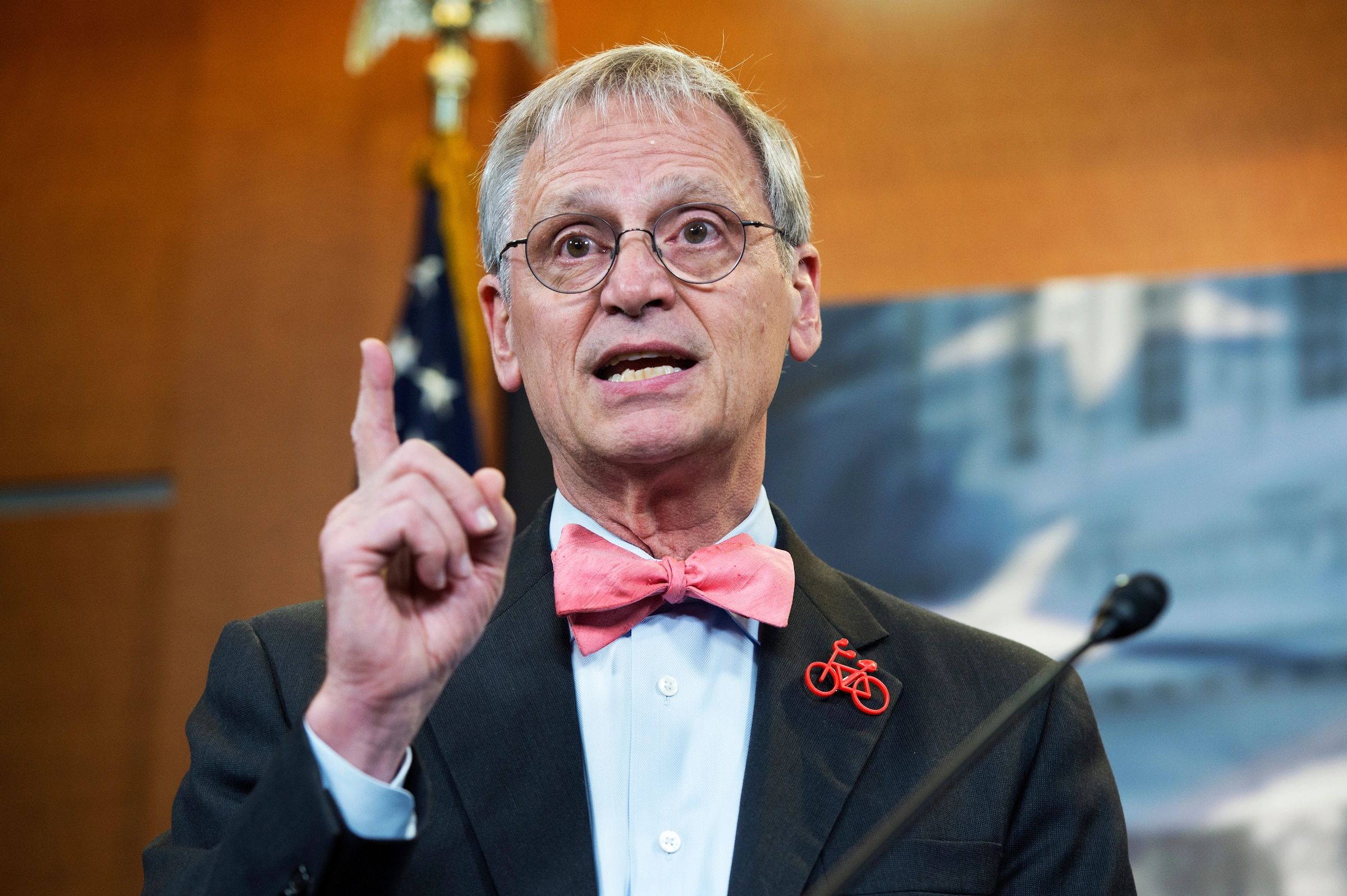 Rep. Earl Blumenauer speaking at a microphone